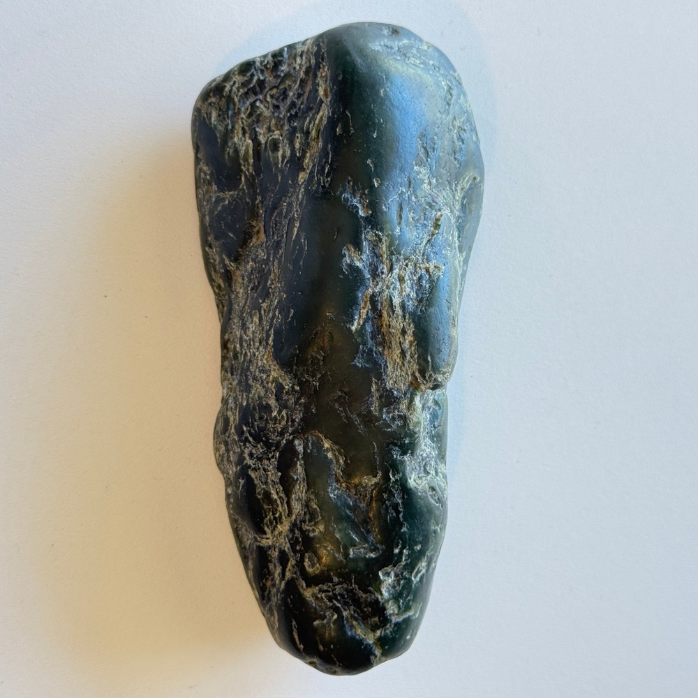Natural Raw Nephrite Jade River Stone Unpolished Dark Green Specimen Rough 1lb